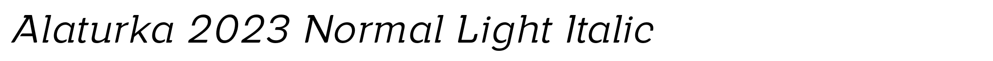 Alaturka 2023 Normal Light Italic image